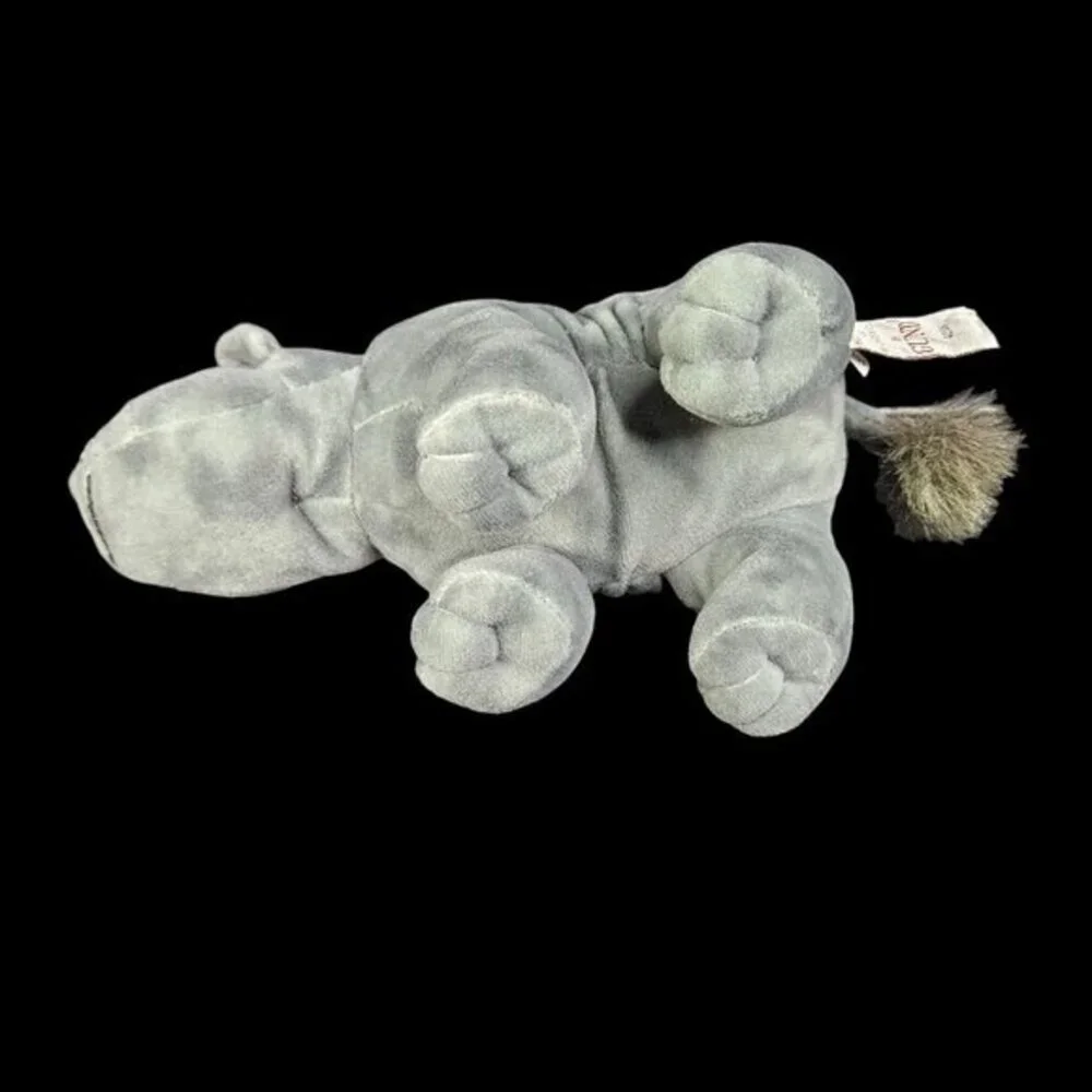 Two Rhino Rhinoceros Plush‎ Stuffed Animals Lot Gray Toys Gund and Kohls Cares